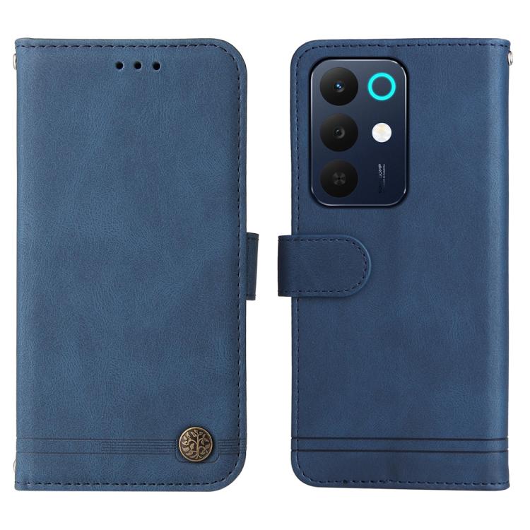 For Realme 15x 5G India / Realme C85 5G Skin Feel Life Tree Metal Button Leather Phone Case