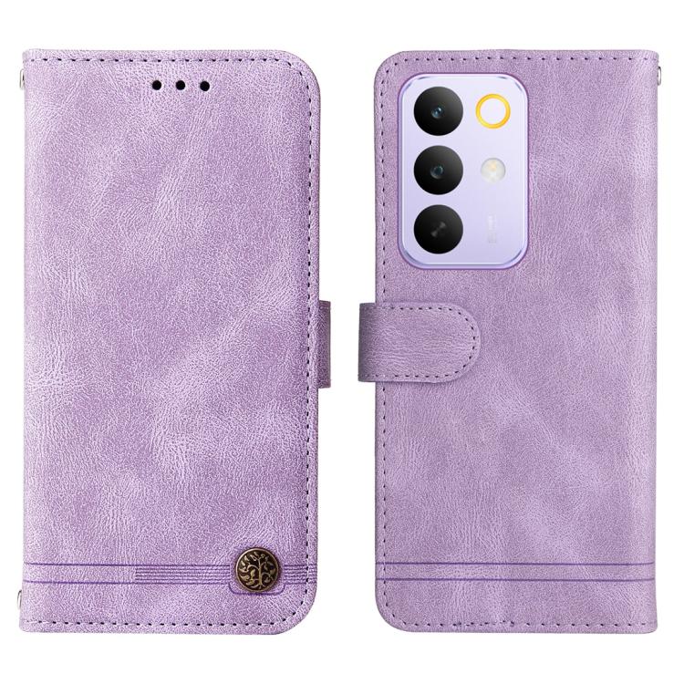 For Realme C85 Pro 4G Skin Feel Life Tree Metal Button Leather Phone Case