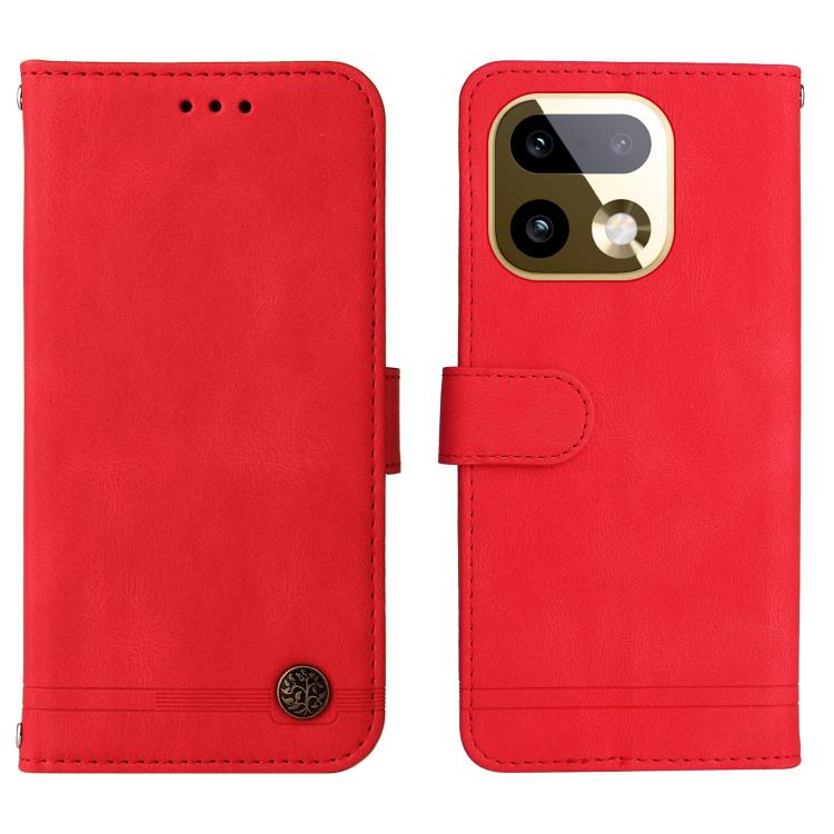 For Realme 16 Pro+ 5G Skin Feel Life Tree Metal Button Leather Phone Case