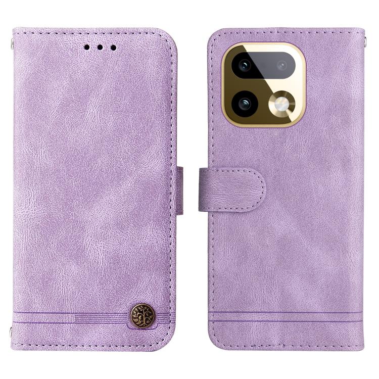 For Realme 16 Pro+ 5G Skin Feel Life Tree Metal Button Leather Phone Case
