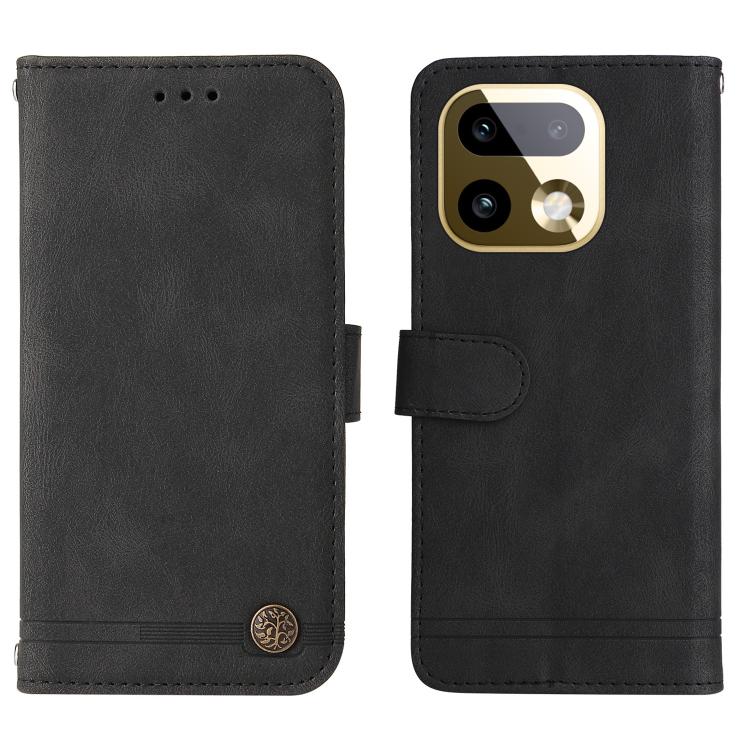 For Realme 16 Pro+ 5G Skin Feel Life Tree Metal Button Leather Phone Case