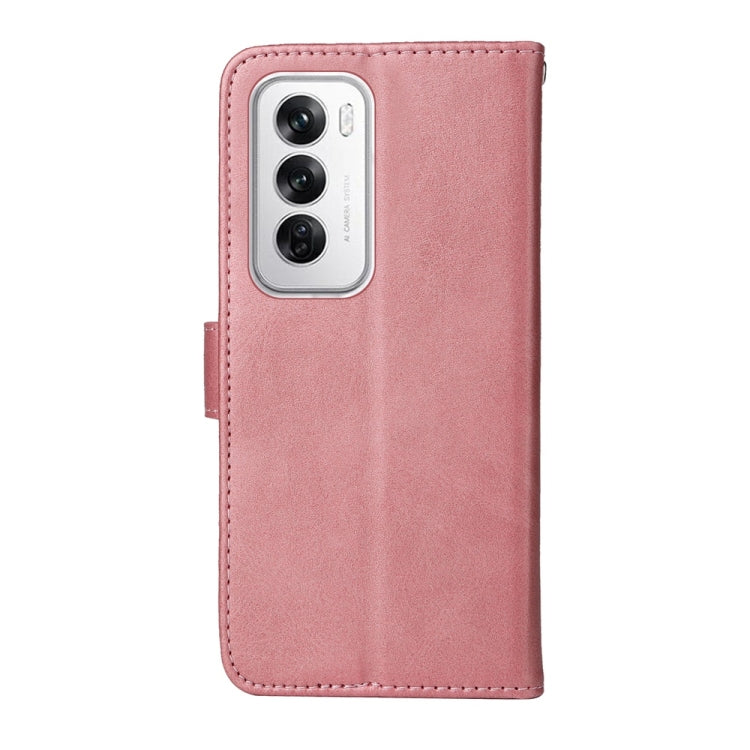 For OPPO Reno12 5G Global Classic Calf Texture Flip Leather Phone Case