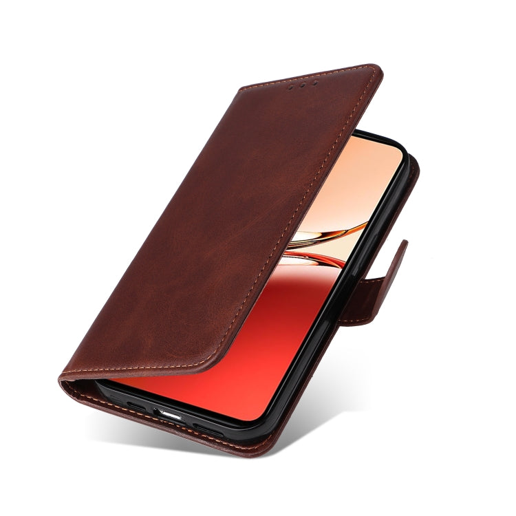 For OPPO Reno12 F 4G Classic Calf Texture Flip Leather Phone Case
