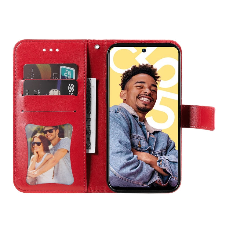 For Realme C55 7-petal Flowers Embossing Leather Phone Case