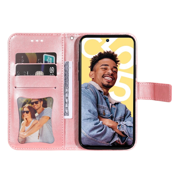 For Realme C55 7-petal Flowers Embossing Leather Phone Case