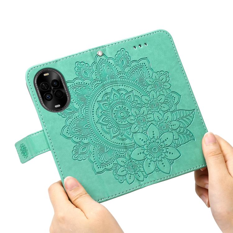 For Huawei nova 14 Lite Seven-petal Flowers Embossing Leather Phone Case
