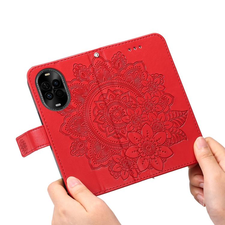 For Huawei nova 14 Lite Seven-petal Flowers Embossing Leather Phone Case