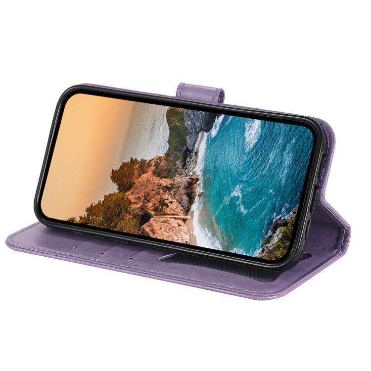 For Huawei Enjoy 80 Plus Seven-petal Flowers Embossing Leather Phone Case