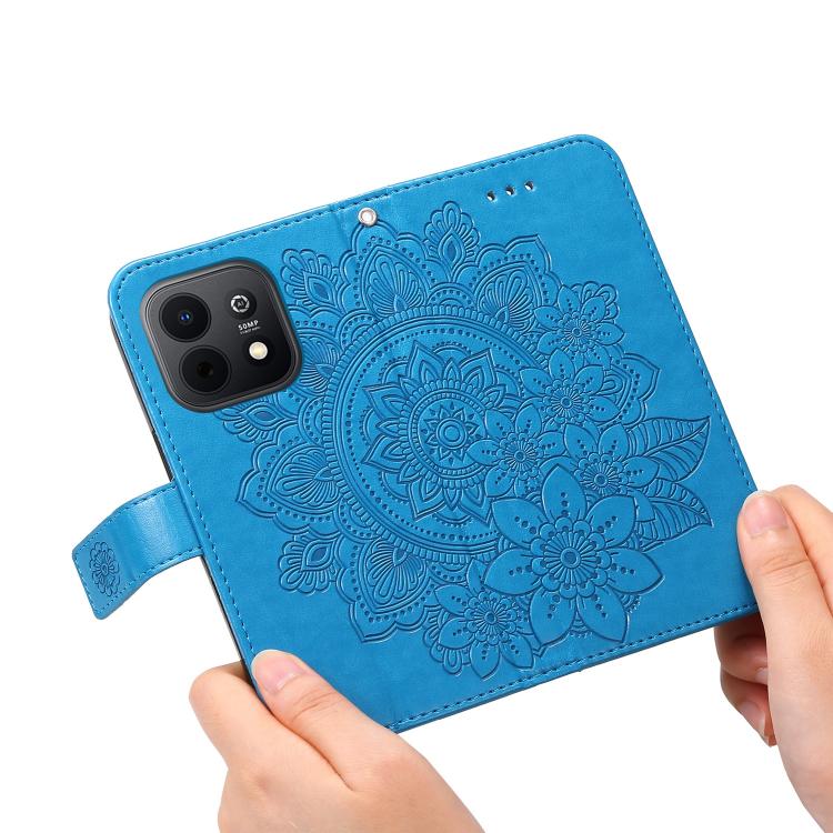 For Huawei Enjoy 90 / Enjoy 90 Plus 5G Seven-petal Flowers Embossing Leather Phone Case