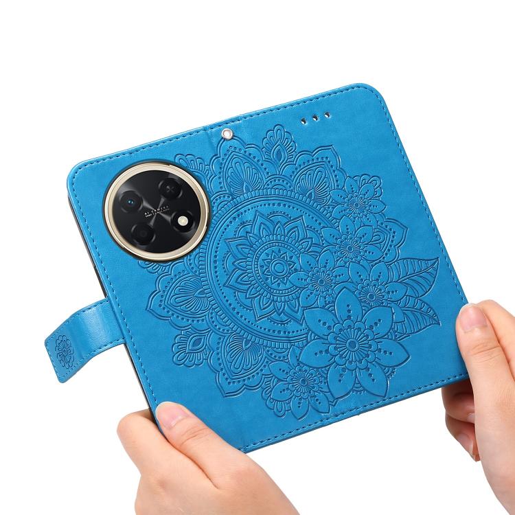 For Huawei Enjoy 90 Pro Max 5G Seven-petal Flowers Embossing Leather Phone Case