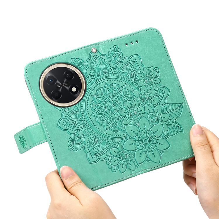 For Huawei Enjoy 90 Pro Max 5G Seven-petal Flowers Embossing Leather Phone Case