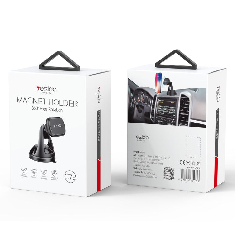 Yesido C72 Car Strong Magnetic Phone Holder(Black)