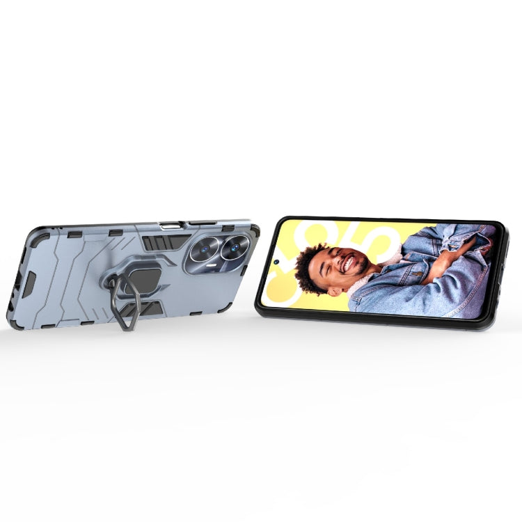 For Realme C55 Shockproof PC + TPU Holder Phone Case