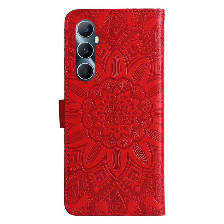 For Realme C65 4G Embossed Sunflower Leather Phone Case