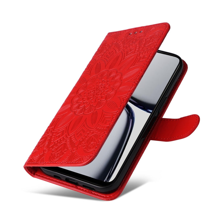 For Realme C65 4G Embossed Sunflower Leather Phone Case