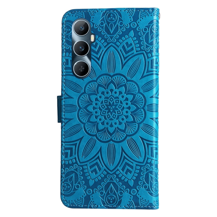 For Realme C65 4G Embossed Sunflower Leather Phone Case