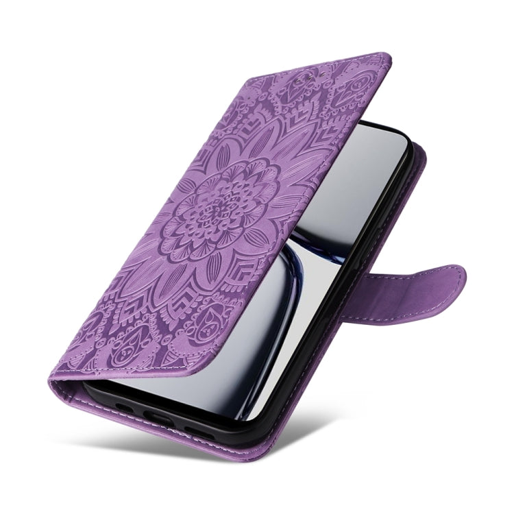 For Realme C65 4G Embossed Sunflower Leather Phone Case