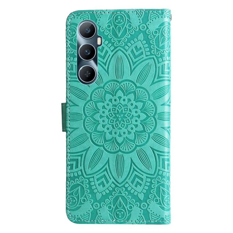 For Realme C65 4G Embossed Sunflower Leather Phone Case