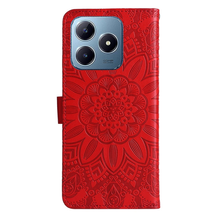 For Realme C63 / C61  / Note 60 Embossed Sunflower Leather Phone Case