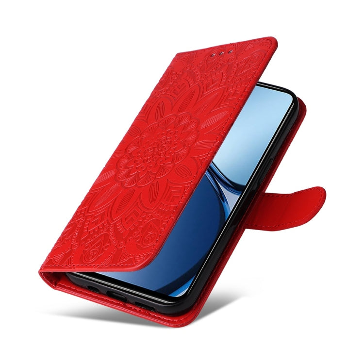 For Realme C63 / C61  / Note 60 Embossed Sunflower Leather Phone Case