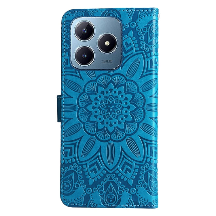 For Realme C63 / C61  / Note 60 Embossed Sunflower Leather Phone Case