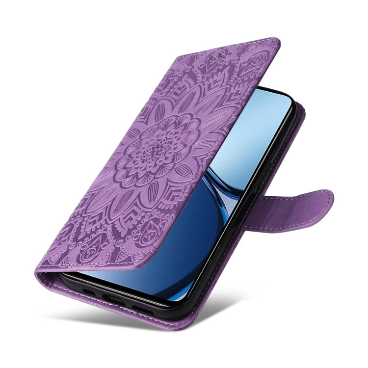 For Realme C63 / C61  / Note 60 Embossed Sunflower Leather Phone Case