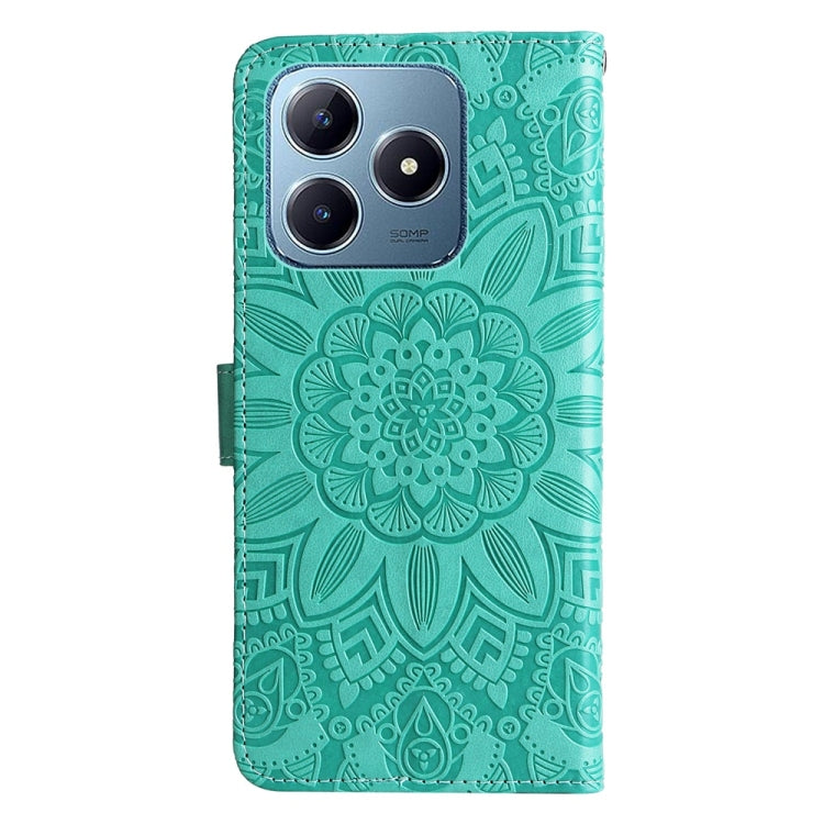 For Realme C63 / C61  / Note 60 Embossed Sunflower Leather Phone Case