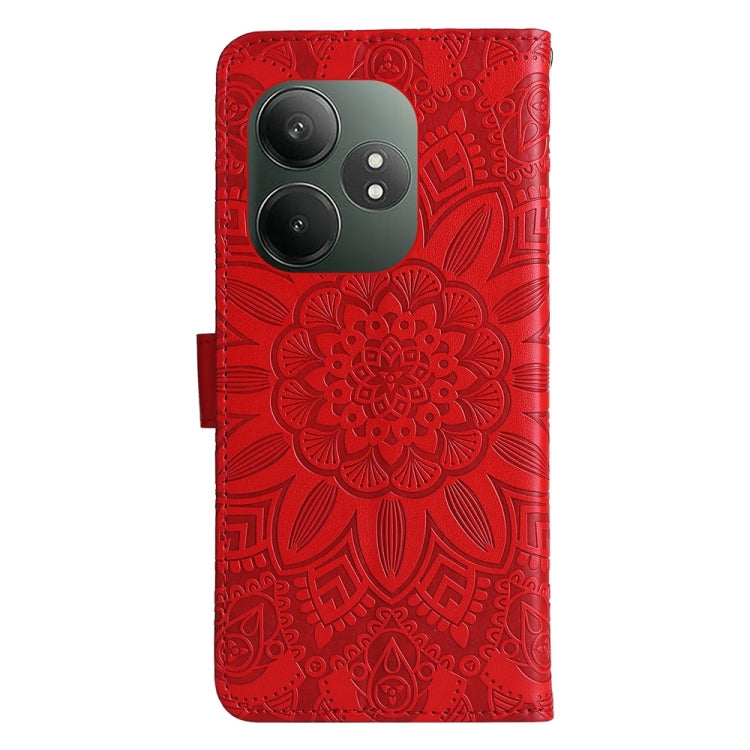 For Realme GT 6 / GT Neo6 SE Embossed Sunflower Leather Phone Case