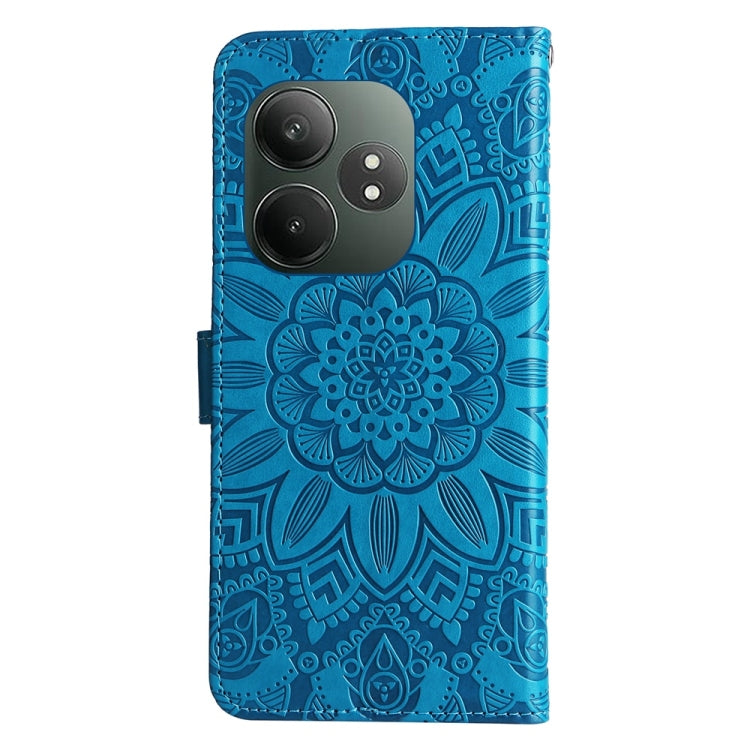 For Realme GT 6 / GT Neo6 SE Embossed Sunflower Leather Phone Case