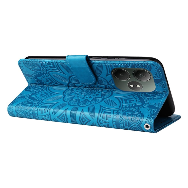 For Realme GT 6 / GT Neo6 SE Embossed Sunflower Leather Phone Case