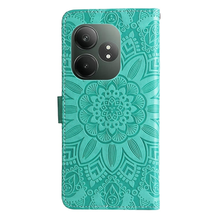 For Realme GT 6 / GT Neo6 SE Embossed Sunflower Leather Phone Case