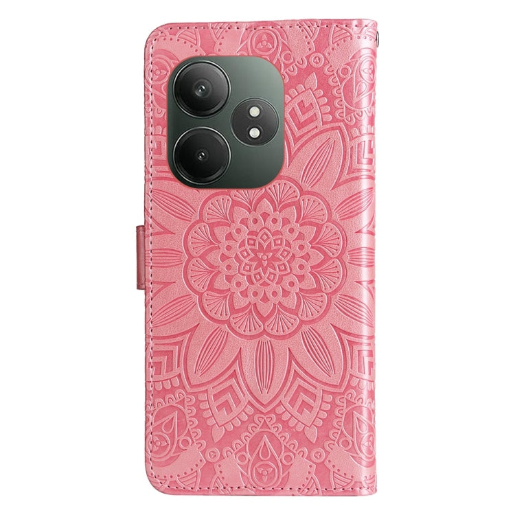 For Realme GT 6 / GT Neo6 SE Embossed Sunflower Leather Phone Case