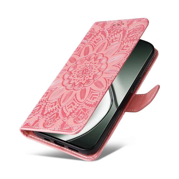 For Realme GT 6 / GT Neo6 SE Embossed Sunflower Leather Phone Case