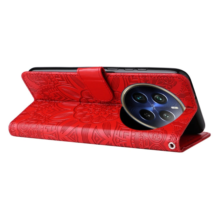 For Realme 13 Pro / 13 Pro+ / P1 Pro Global Embossed Sunflower Leather Phone Case