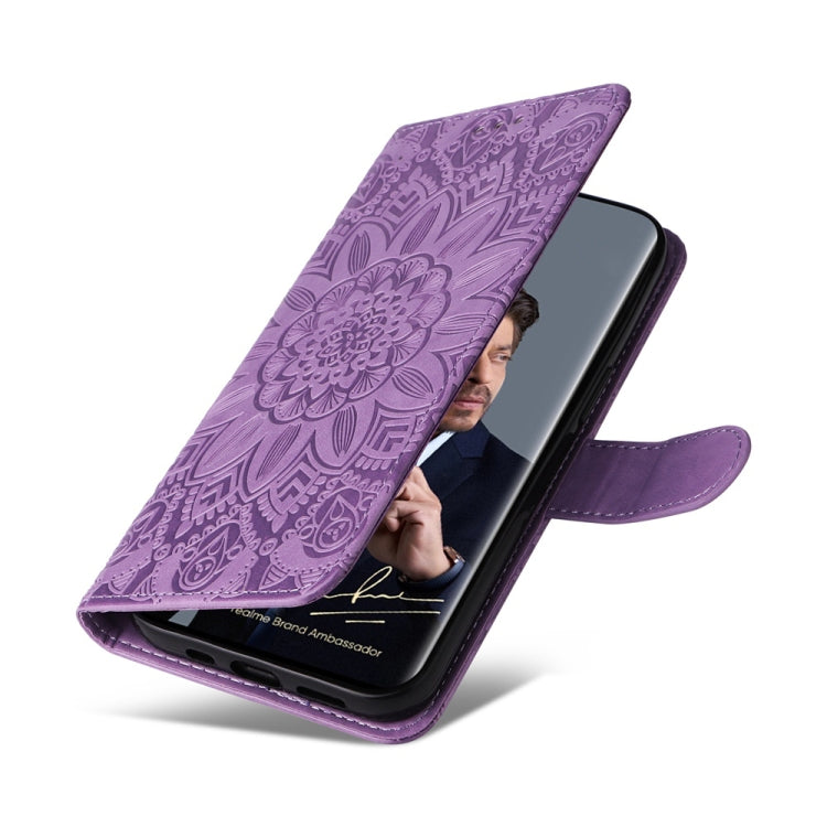 For Realme 13 Pro / 13 Pro+ / P1 Pro Global Embossed Sunflower Leather Phone Case