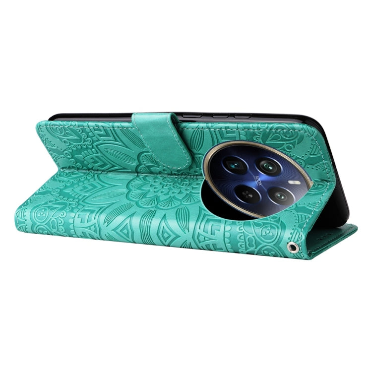 For Realme 13 Pro / 13 Pro+ / P1 Pro Global Embossed Sunflower Leather Phone Case