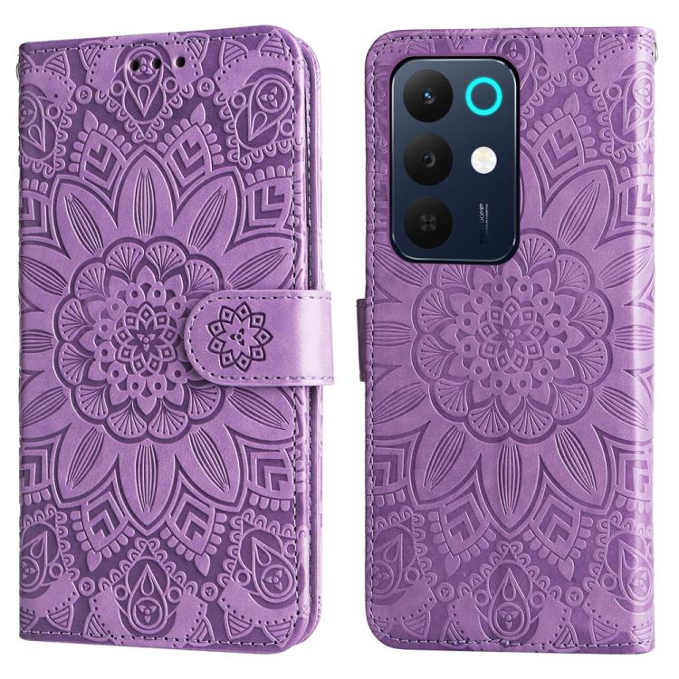For Realme 15x 5G India / Realme C85 5G Embossed Sunflower Leather Phone Case
