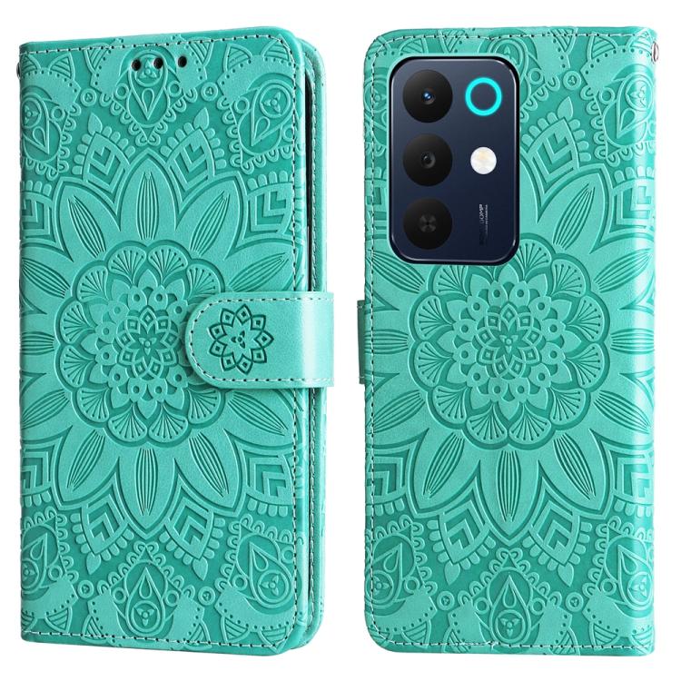 For Realme 15x 5G India / Realme C85 5G Embossed Sunflower Leather Phone Case