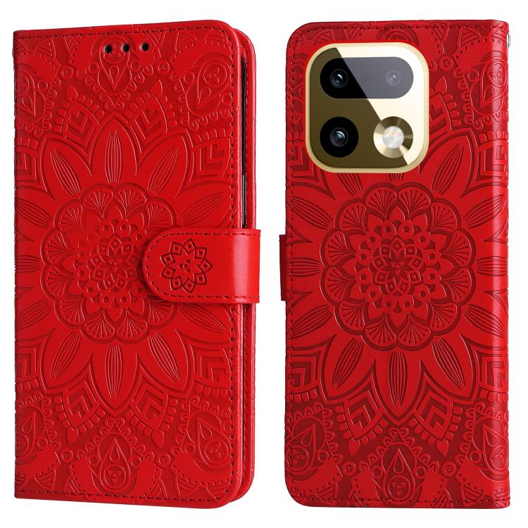 For Realme 16 Pro+ 5G Embossed Sunflower Leather Phone Case