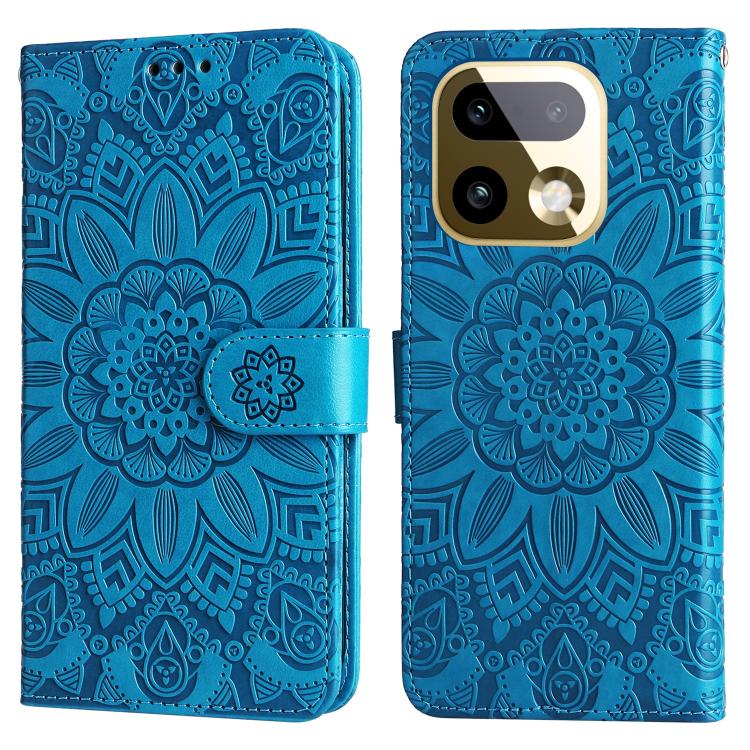For Realme 16 Pro+ 5G Embossed Sunflower Leather Phone Case