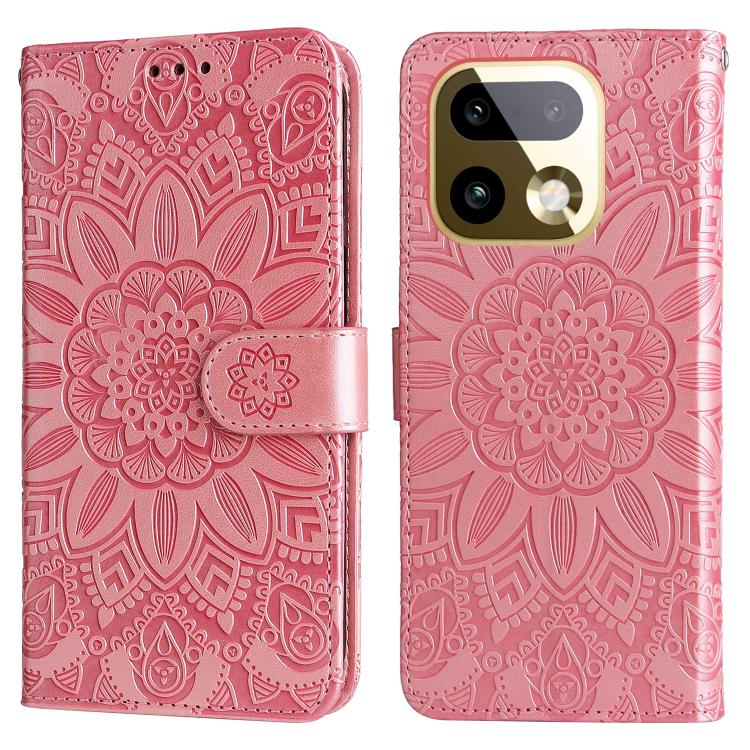 For Realme 16 Pro+ 5G Embossed Sunflower Leather Phone Case