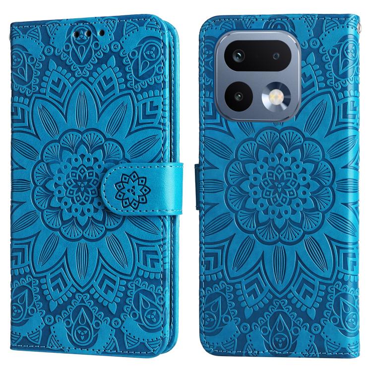 For Realme 16 Pro 5G Embossed Sunflower Leather Phone Case