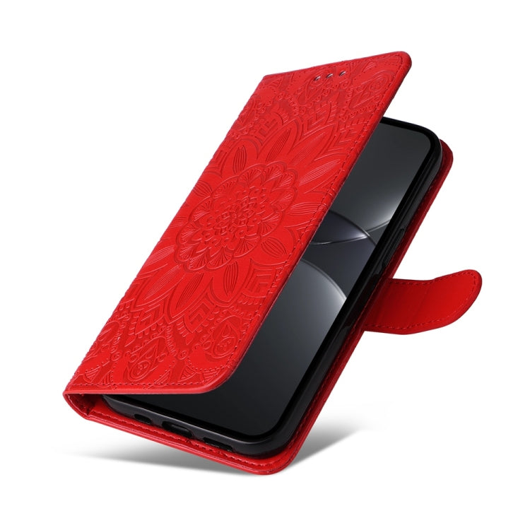 For Huawei nova 13 Pro Embossed Sunflower Leather Phone Case
