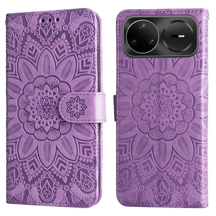 For Huawei nova 15 Pro / nova 15 Ultra Embossed Sunflower Leather Phone Case