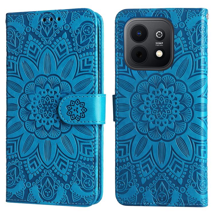 For Huawei Enjoy 90 / Enjoy 90 Plus 5G Embossed Sunflower Leather Phone Case
