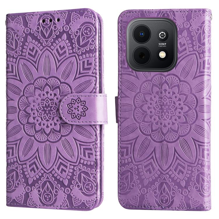 For Huawei Enjoy 90 / Enjoy 90 Plus 5G Embossed Sunflower Leather Phone Case