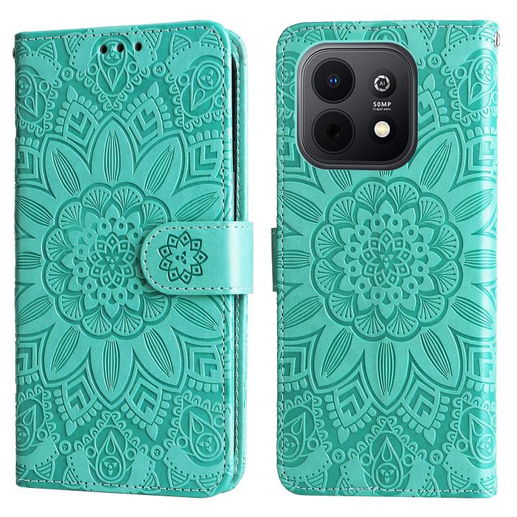 For Huawei Enjoy 90 / Enjoy 90 Plus 5G Embossed Sunflower Leather Phone Case