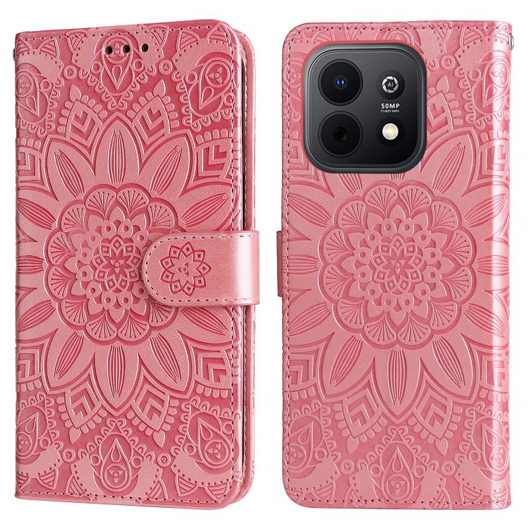 For Huawei Enjoy 90 / Enjoy 90 Plus 5G Embossed Sunflower Leather Phone Case