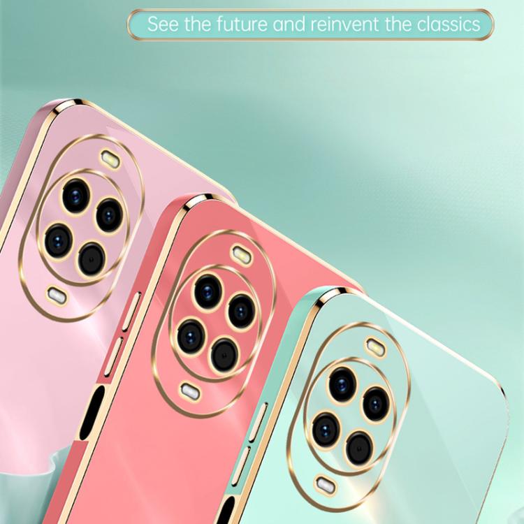 For Huawei Nova 14 XINLI Straight Edge 6D Electroplate TPU Phone Case with Ring Holder