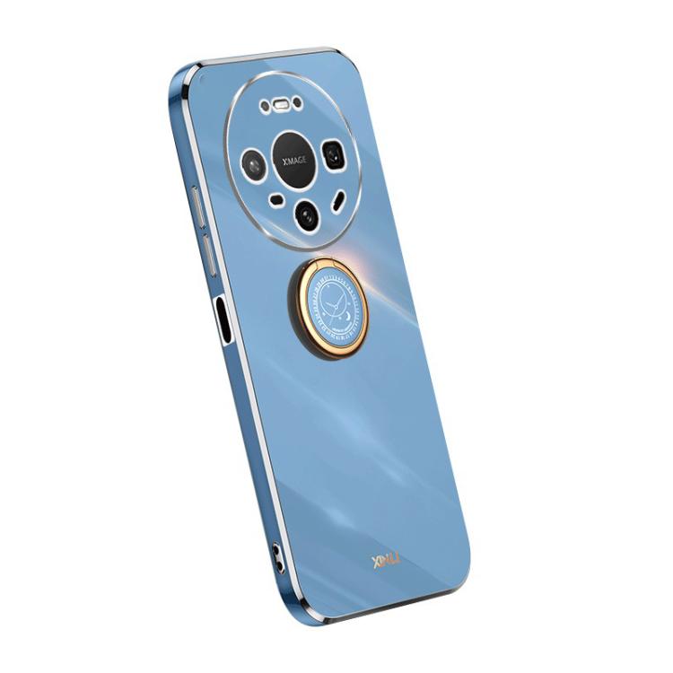 For Huawei Mate 80 XINLI Straight Edge 6D Electroplate TPU Phone Case with Ring Holder